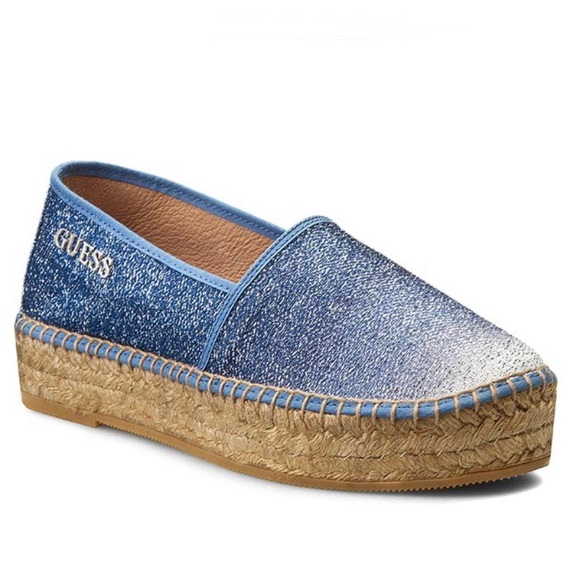 GUESS ‘Rosina’ blue ombré espadrilles flats - Picture 2 of 13